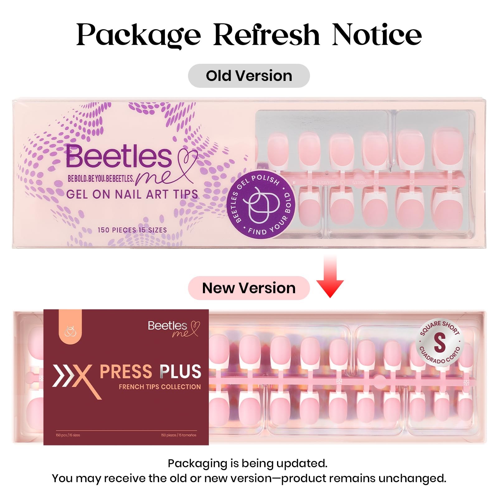 Beetles X Press Plus French Extra Short (Sizes 0-14), 1-Ultra Square
