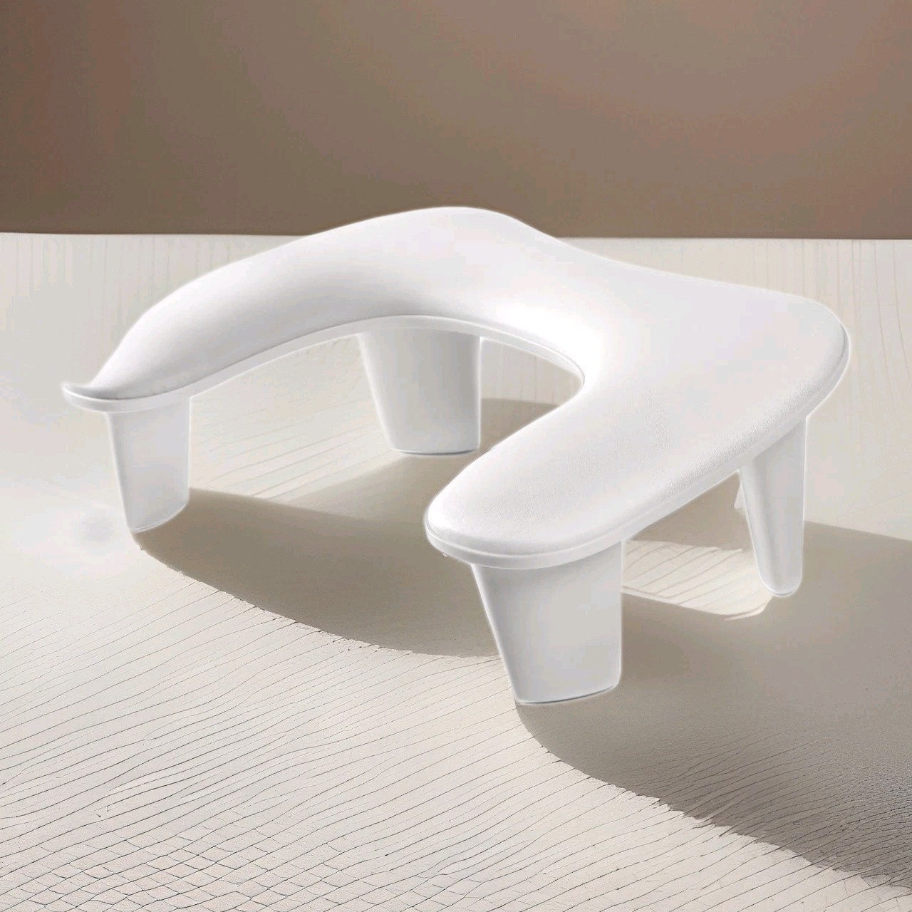 U Shape Arm Rest Nail Hand Pillow white