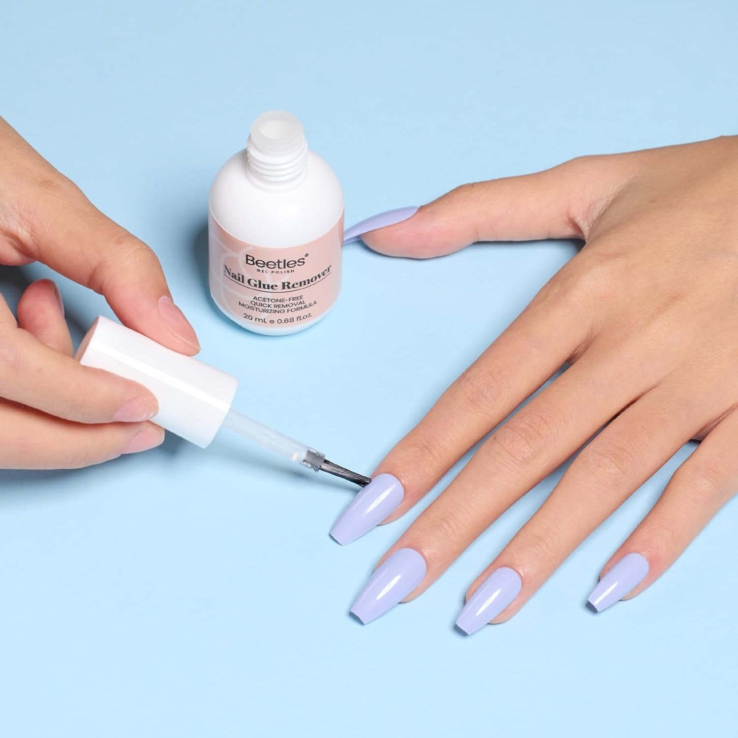 Beetles 20ml Non-Acetone Nail Glue Remover with Precision Brush & Cuticle Tool