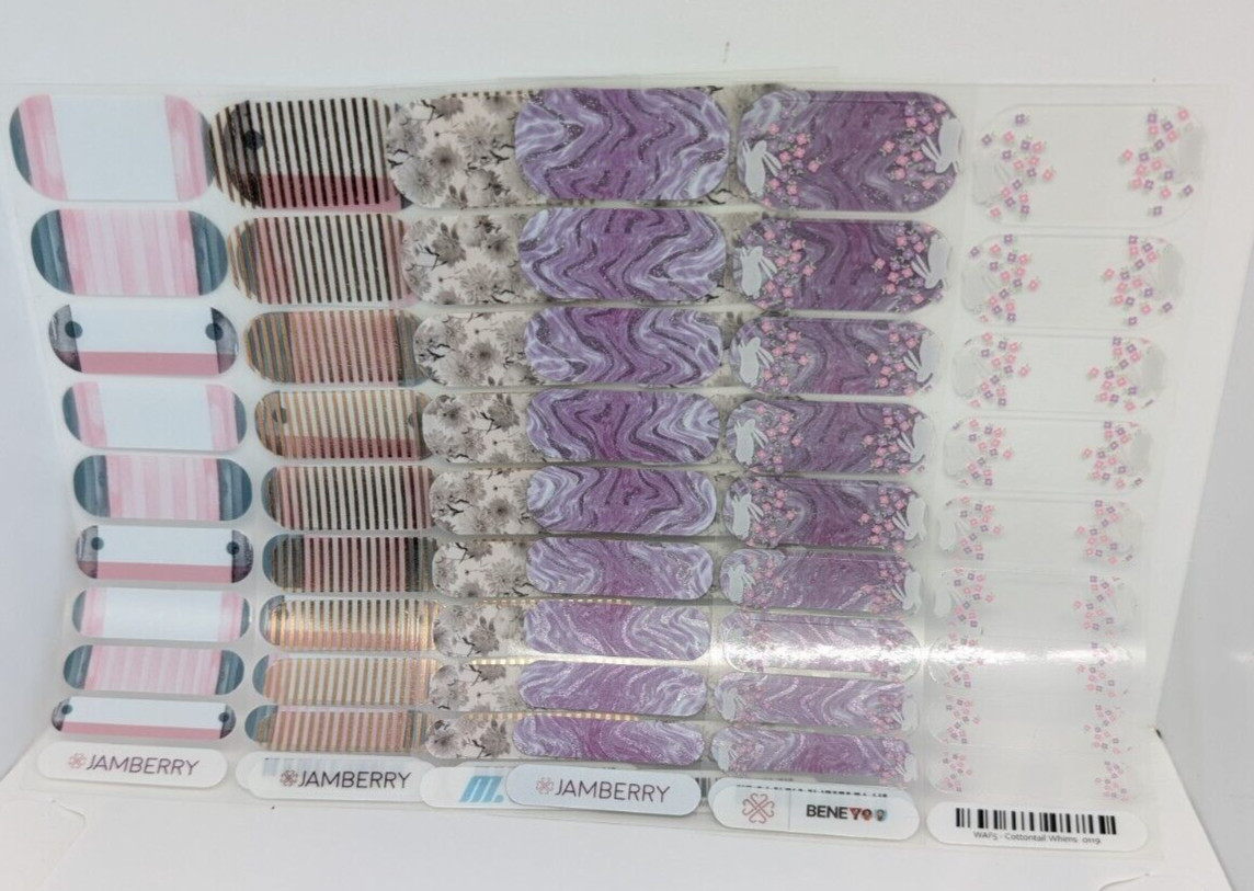 Jamberry Nail Wraps Full Sheets – Easter Bunny Flower Pastel Spring Lot of 5