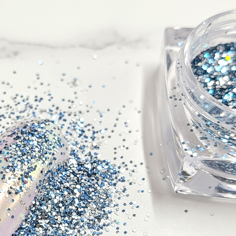 J.HOO Two Tone Hexagon Nail Glitter 0.4mm Ultra Fine Aurora 4 Colors