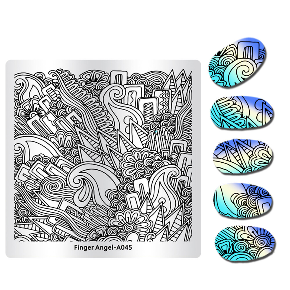 Stamping Nail Art Plate Custom New Fashion Design Template Finger Angel