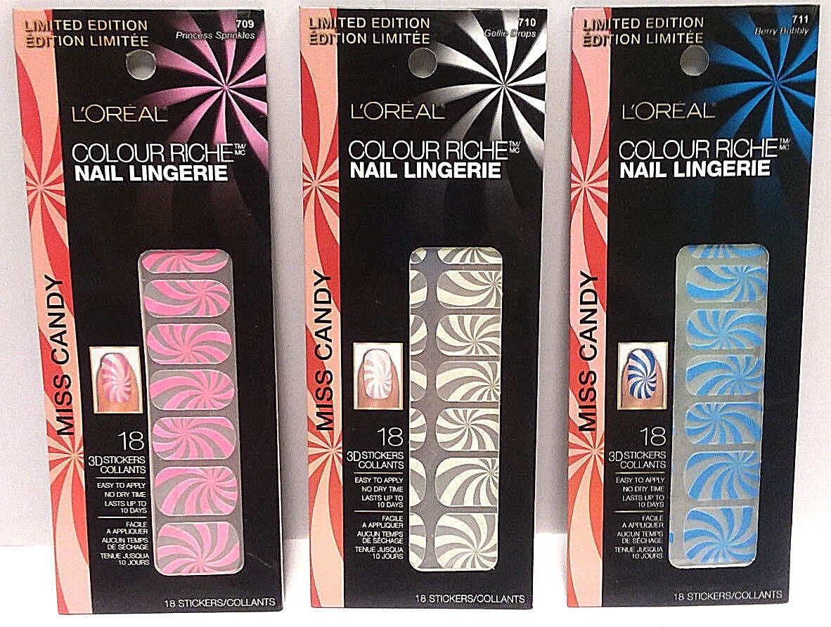 BUY 2 GET 1 FREE (Add 3 To Cart) Loreal Miss Candy Limited Edition Nail Lingerie