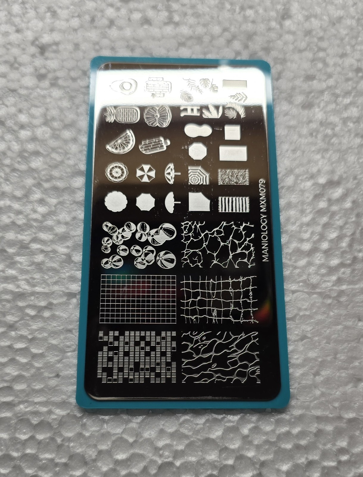 Pool Party Lap Life Maniology MXM079 Nail Stamp Plate Summer Swim Water Umbrella