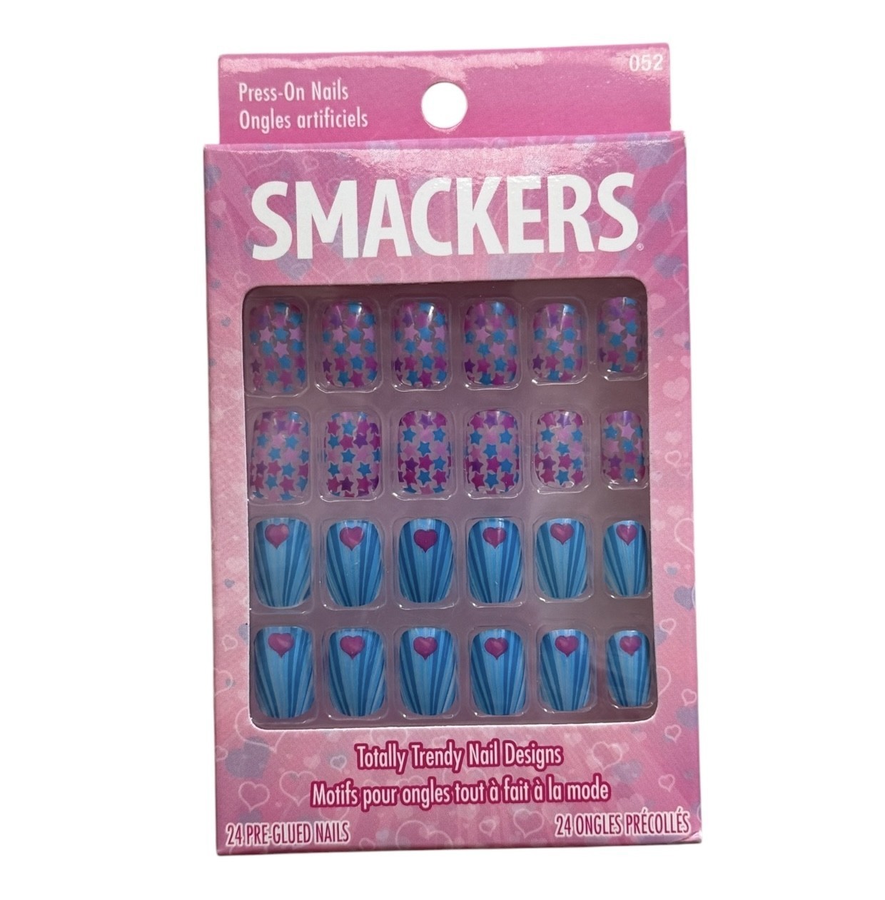 Lot Of 2 Packs Of Smackers Press-On Nails, 24 Pre Glued Artificial Nails Each
