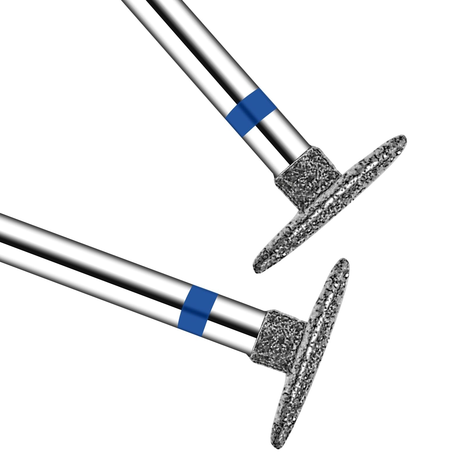 Diamond Cuticle Nail Drill Bits 2Pcs 3/32″ Silver Gel Polish Remover Tool NEW