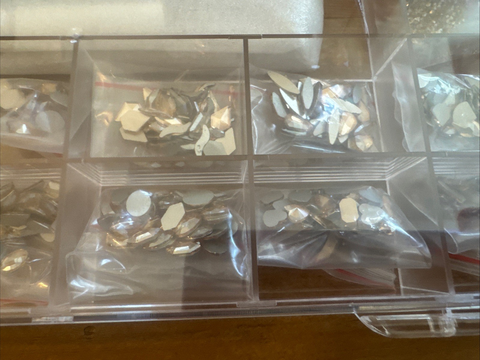 Tatiwoo Gold Nail Crystals Kit Champaign Over A Dozen Different Designs