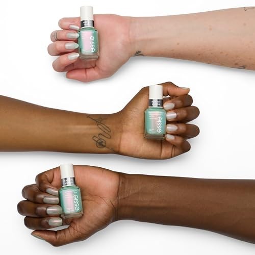 Nail Polish Turquoise Pearl Effect Chrome Finish Duochrome Holographic Vegan