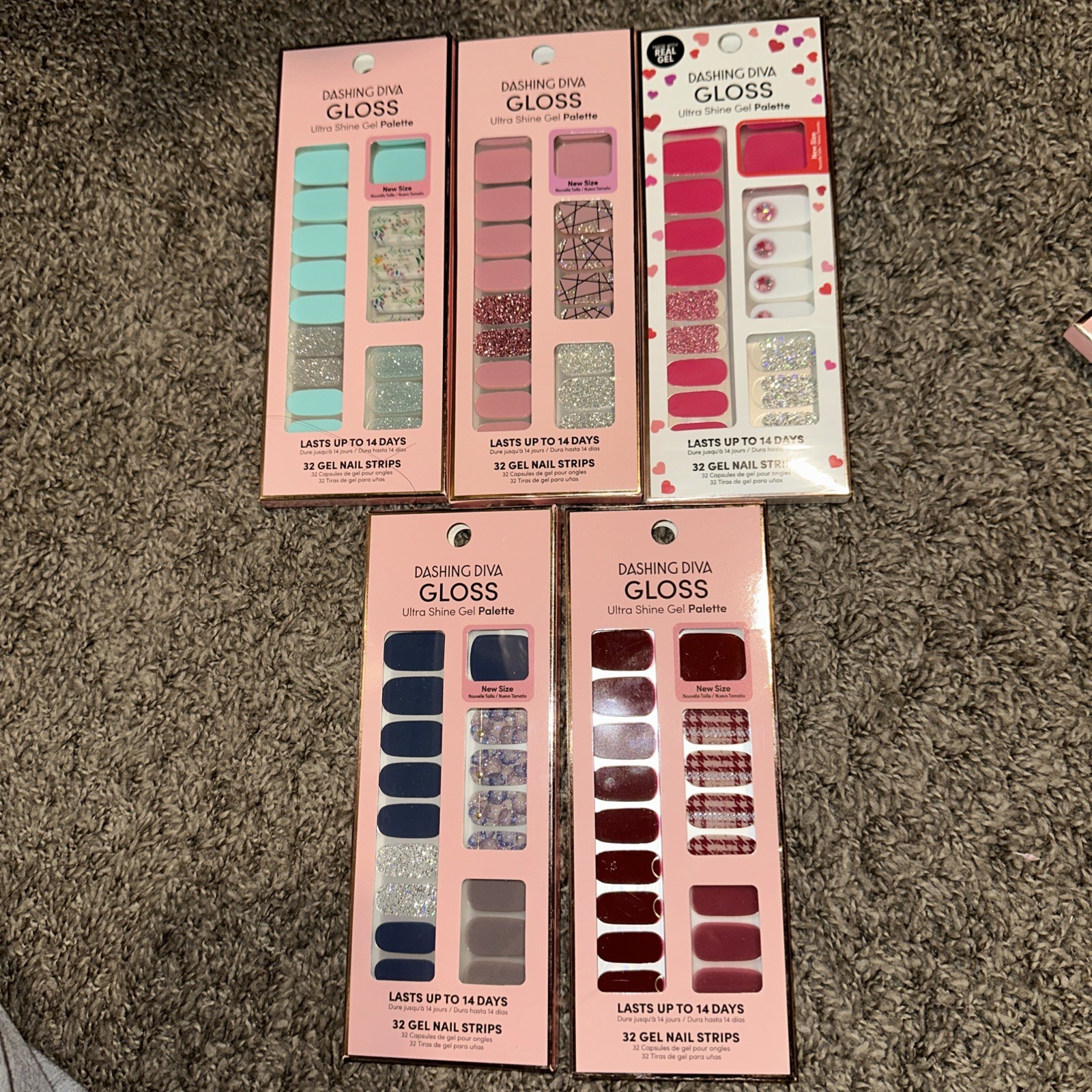 Dashing Diva 32 Gel Ultra Shine Gel Palette Pack Of 5 Brand New