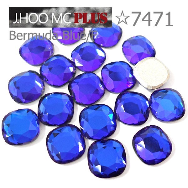 J.HOO Crystal 7471 Cushion Flat Back Rhinestones 10mm Nail Art (6pcs)