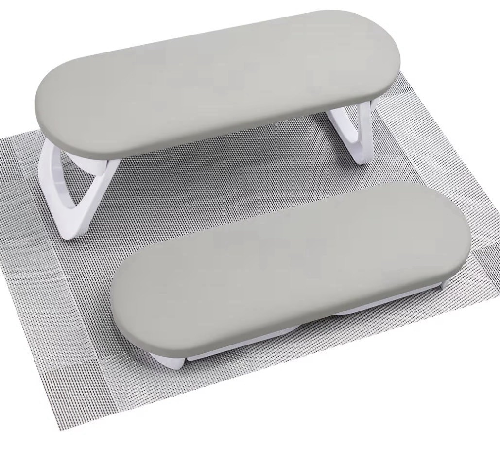 New! Arm Rest for Nails Tech, Foldable PU Leather Nail Arm Rest W/ Nonslip Mat