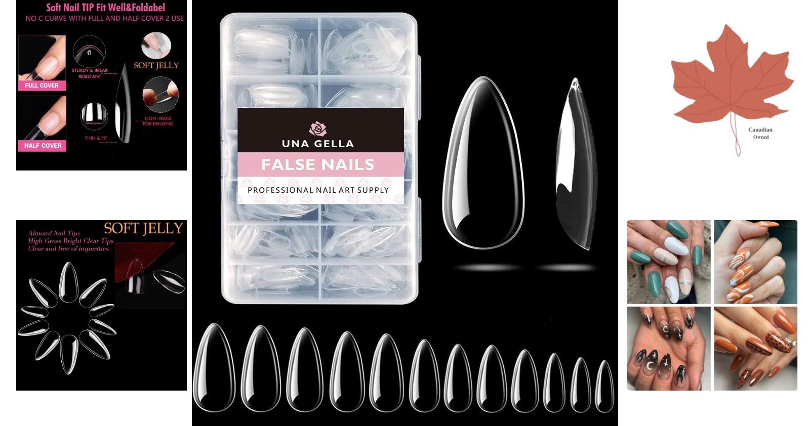 Clear Gel Tips for Nail Extensions & Nail Art – Long Lasting – Easy to Use