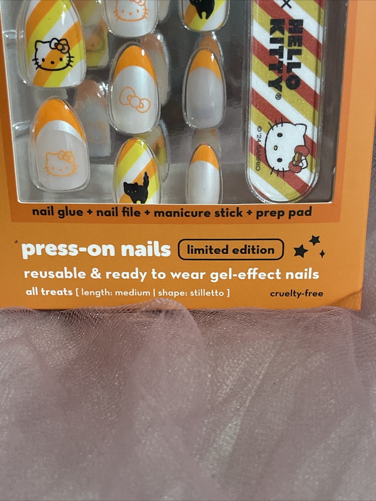 LIMITED Creme Shop Hello Kitty LE Halloween Press On Nails Reusable All Treats