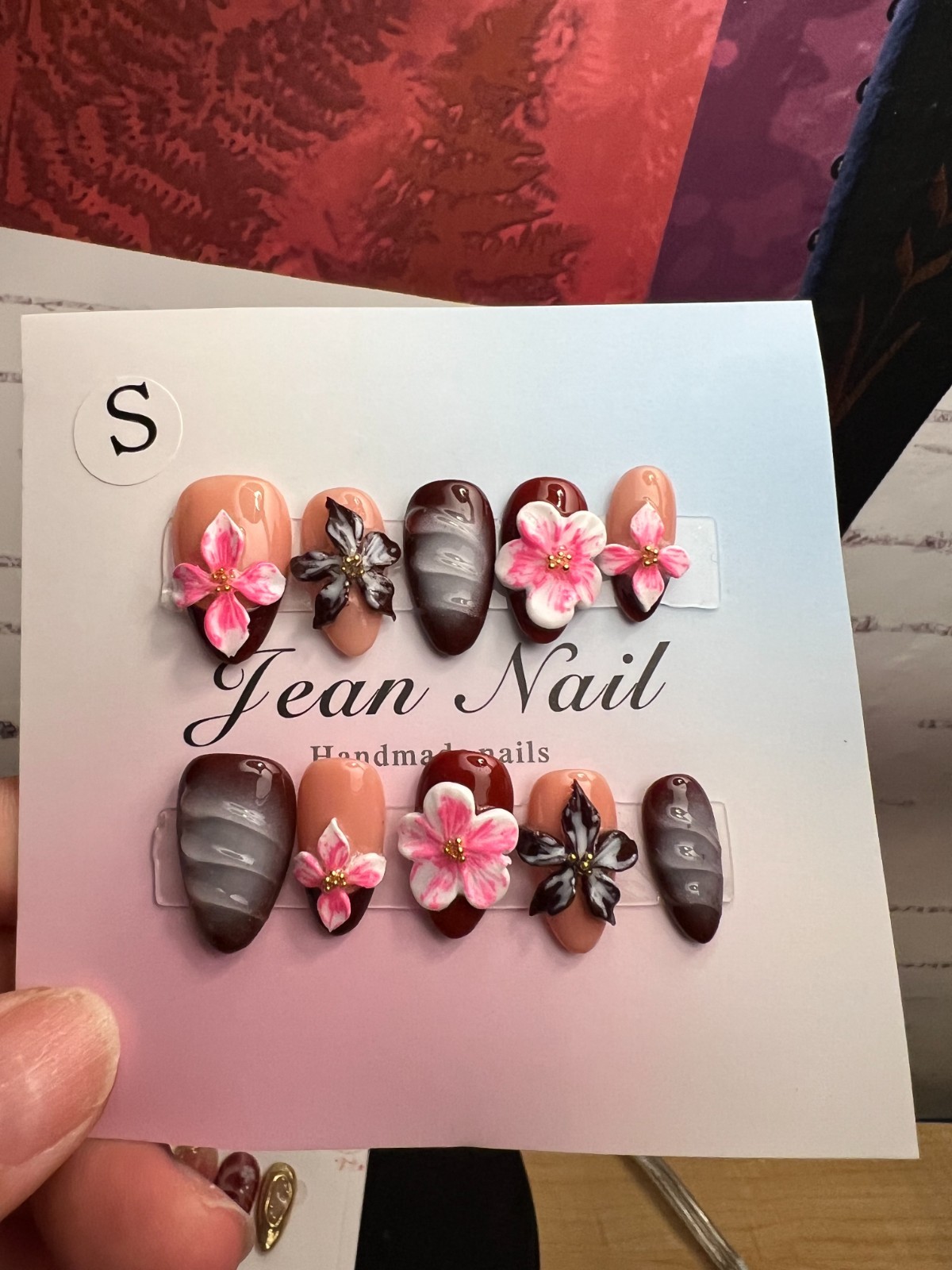 Handmade Press on Nails Size S, Almond Shape with Multiple Designs NEW