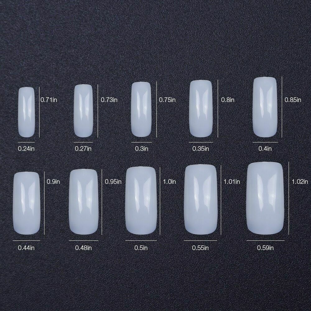 500pcs False Acrylic Nail Tips Nails Half French False Nail Art Tip Manicure Tip