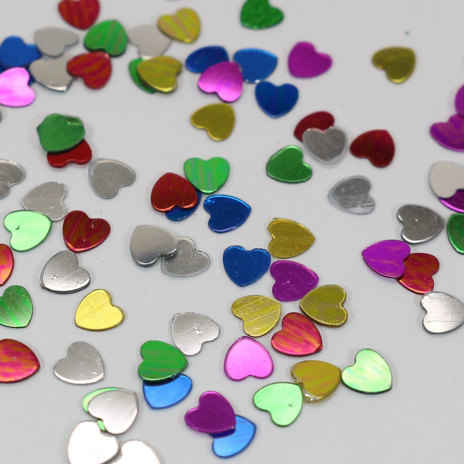 50 Gram Mixed Color Metallic Heart Sequins Loose Tiny 5mm Nail Art Tips Crafts