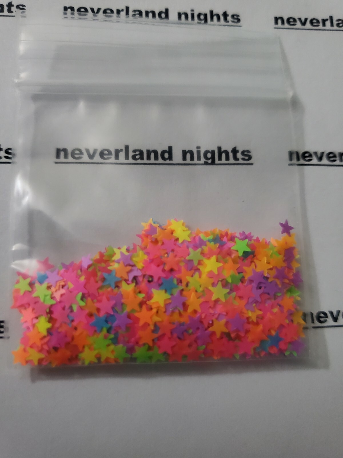 Rainbow stars, mix of 3mm star glitter sequins, matte glitter for nails