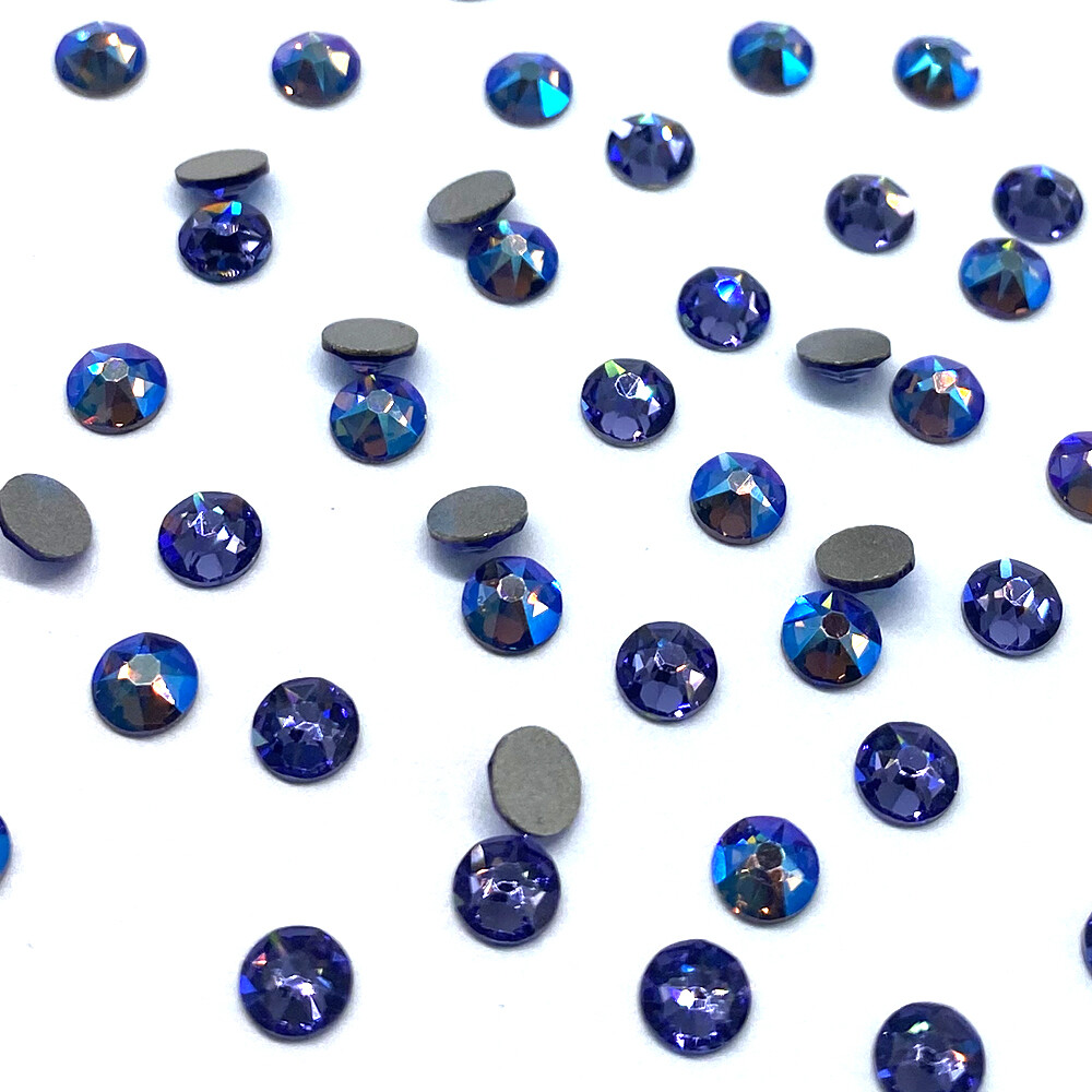 Swarovski 2058/2088 crystal flatbacks nail arts purple TANZANITE SHIMMER Mix