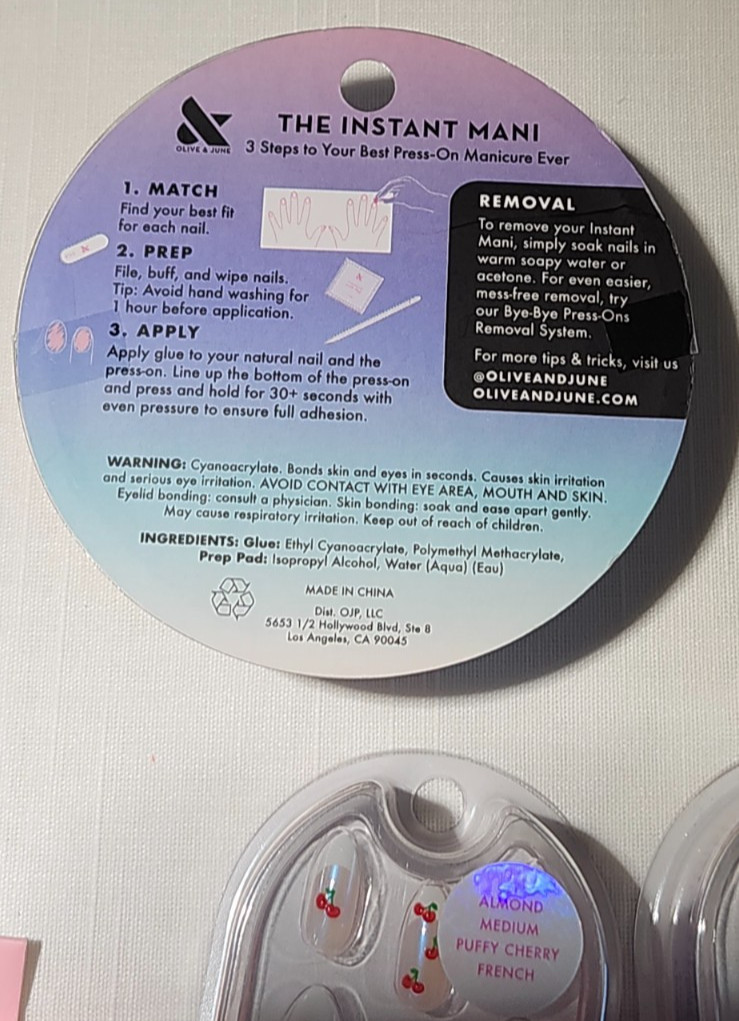6 Different Press-On Nails Kits – 5 Olive & June and 1 imPRESS (BRAND NEW)