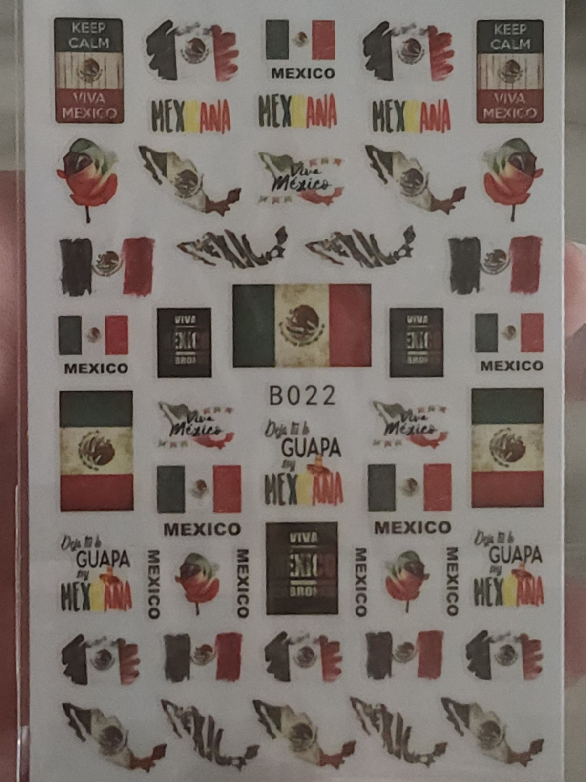 Viva Mexico Nail Art Sticker (1 Pc)