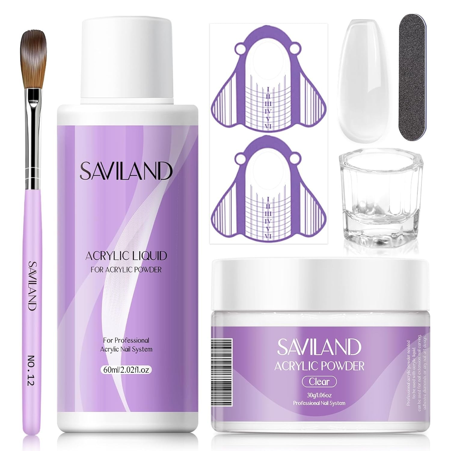 Nail Art Starter Kit with 30g Acrylic Powder & Low-Odor Monomer for Easy Use