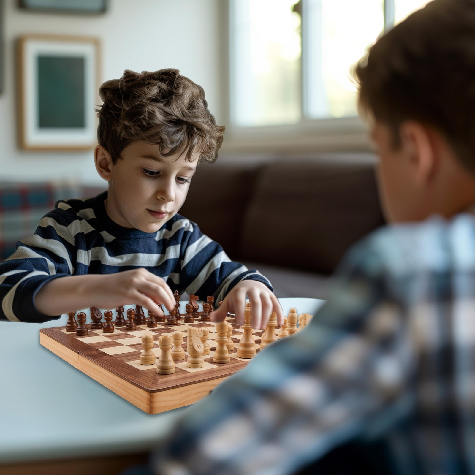 Gothink Chess Set Board Games for Adults, 15” 15 inches x 15 inches, Brown