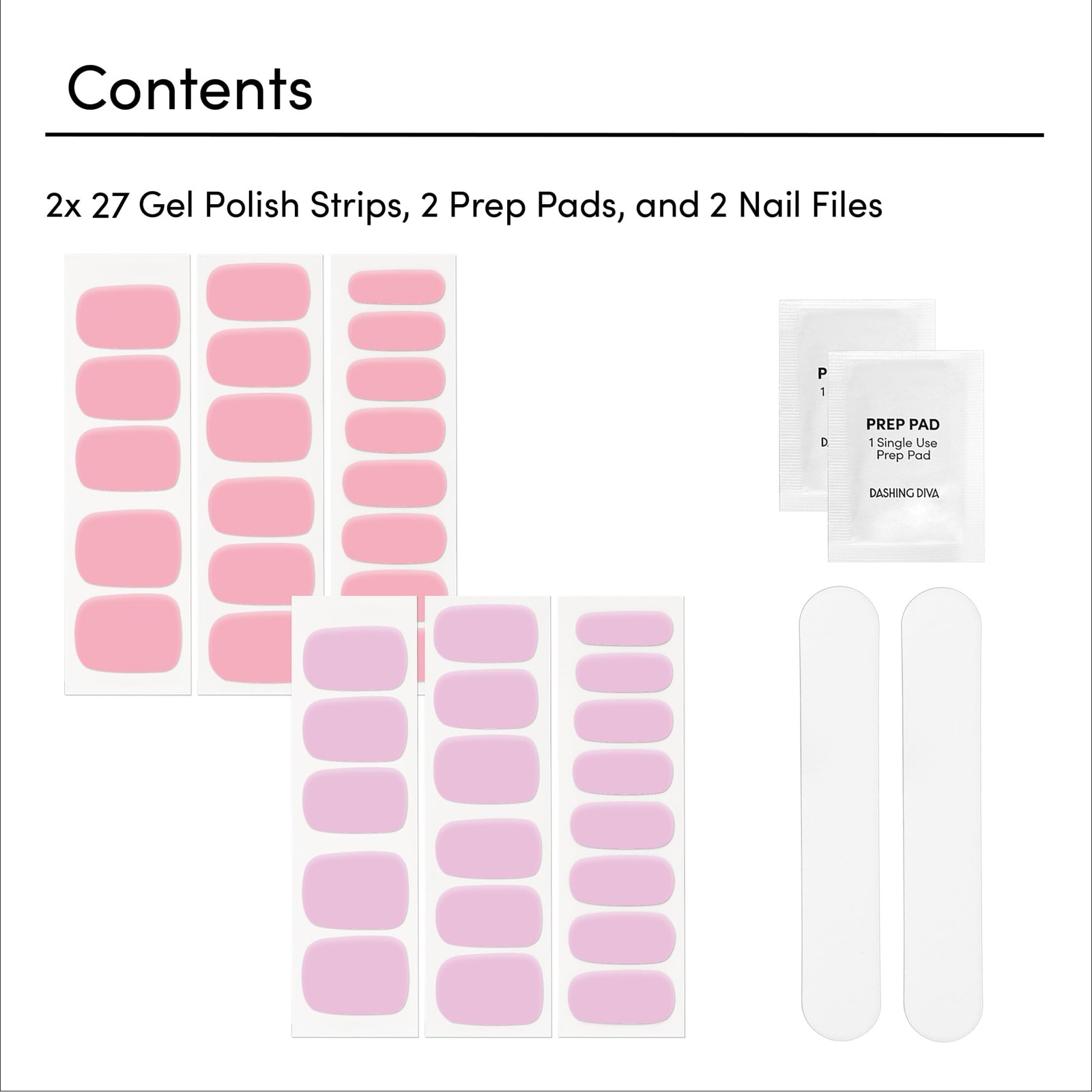 Gloss Nail Strips Bundle – The Soft Pink Collection – Lovely Pink & Attitude …
