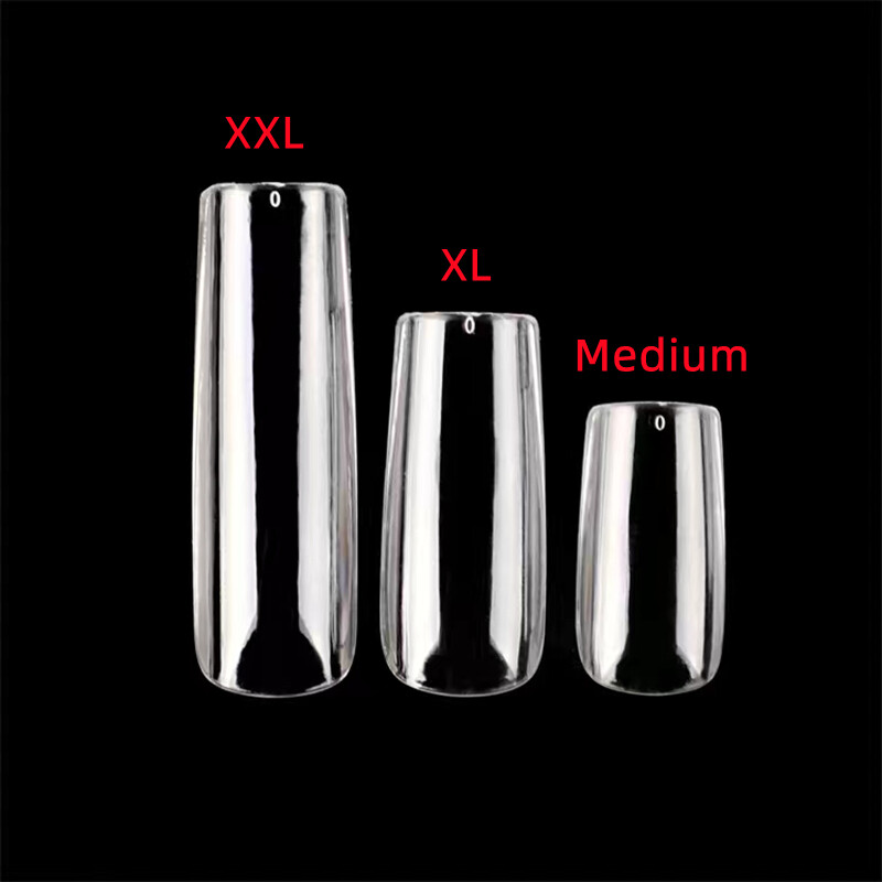 XL XXL Long Square False Nails Salon Full Cover Fake Nail Art Tips Extention DIY