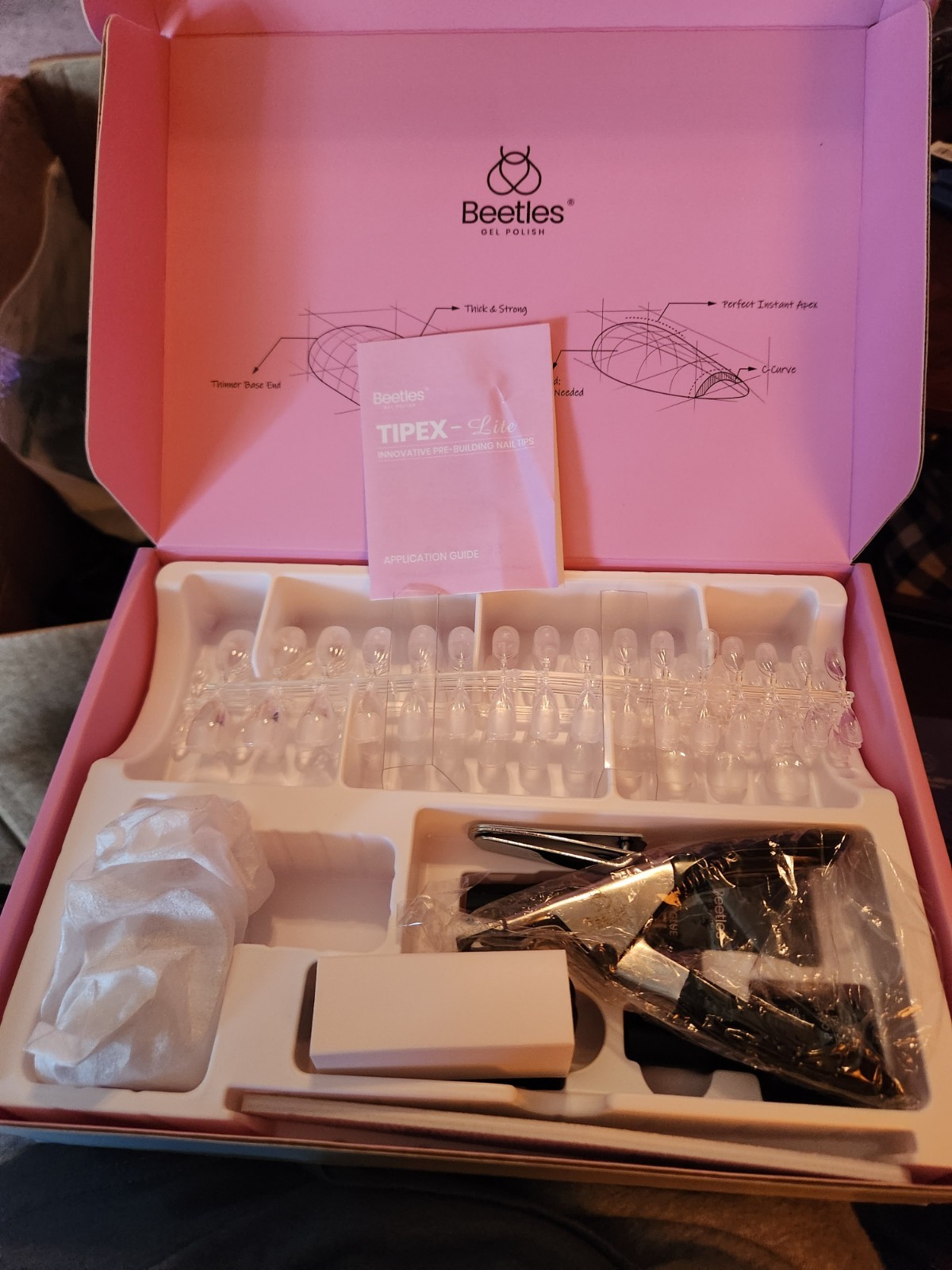 Beetles Tipex Instant Apex Nail Tips Kit: 224 Medium Almond Acrylic Tips