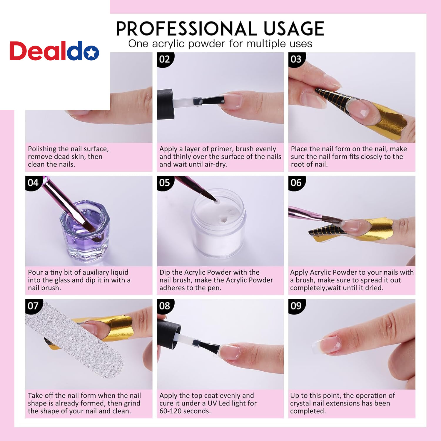 Acrylic Nail Kit with Drill: 20G Clear White Pink Acrylic Powder and Liquid Begi