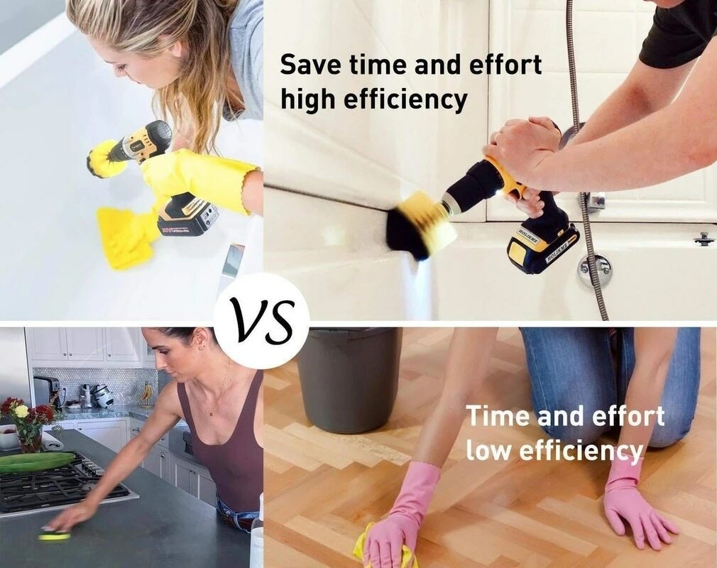 Para Taladro cepillo limpiador multiuso para Baño Azulejo Bañera Ducha Cocina