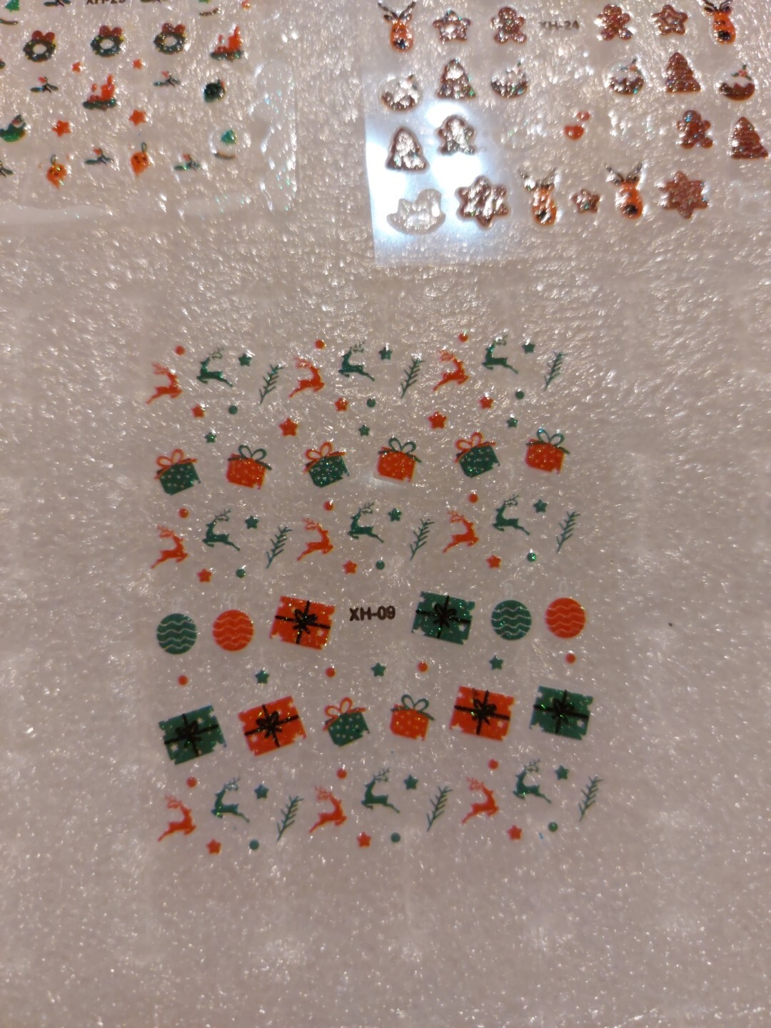 3 X Small Sheets Of Christmas Nail Art Stickers (Dn161) New