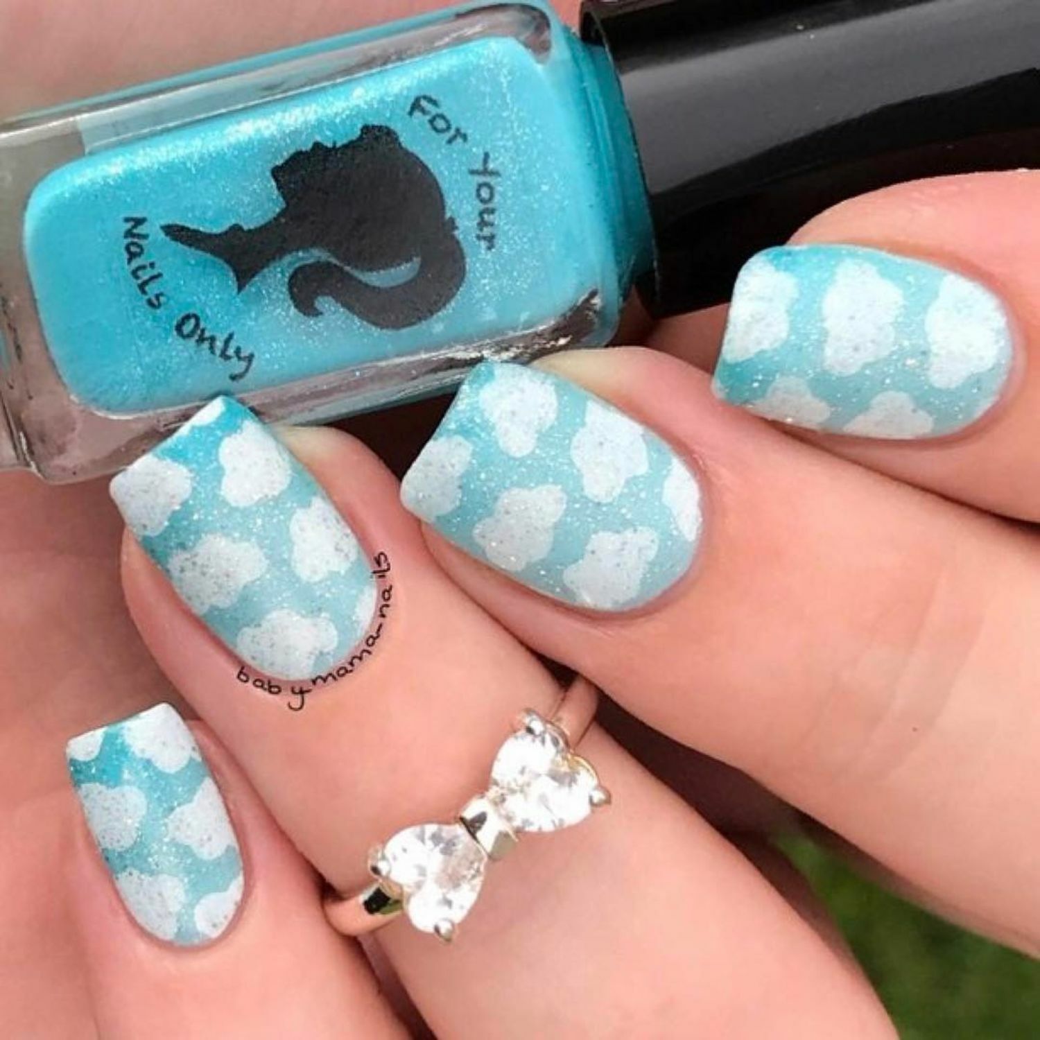 Clouds Stencils for Nails, Nail Stickers, Nail Art, Nail Vinyls