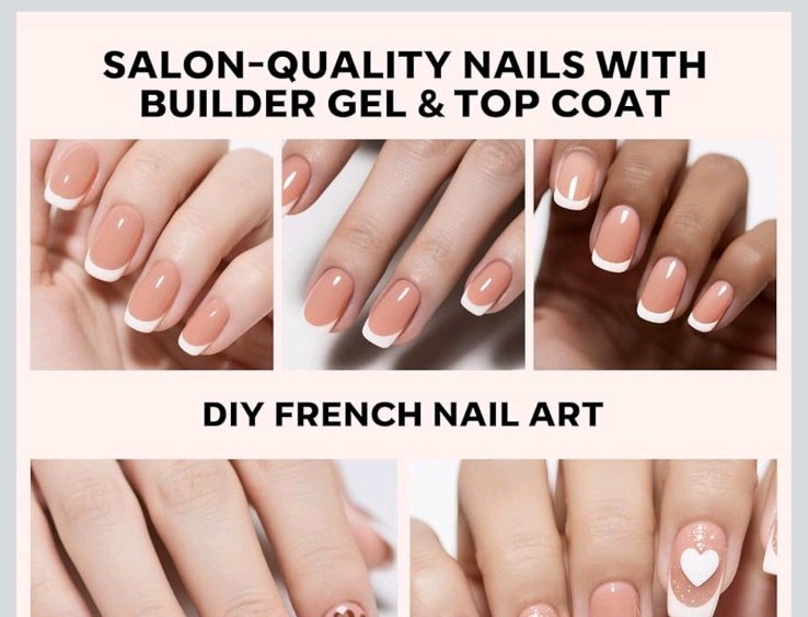 Modelones Nail Boxie X-Shell Tips 150 Pieces French Gel Nails 15 Sizes