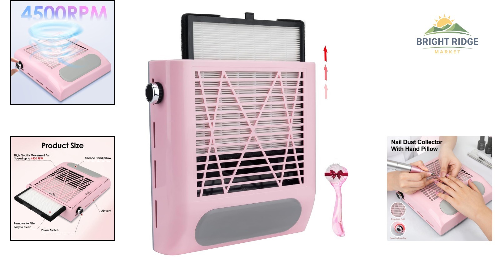 High-Efficiency Nail Dust Collector for Professional Manicure and Pedicure