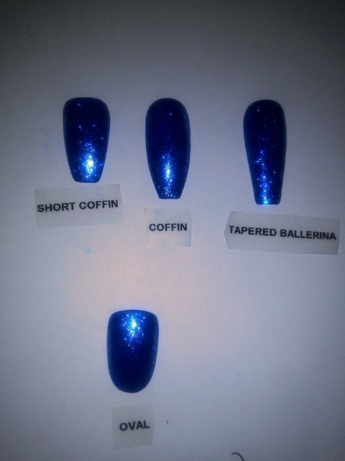 Colorful Rainbow bling gel press on nails crystal set w/ unicorn powder neon