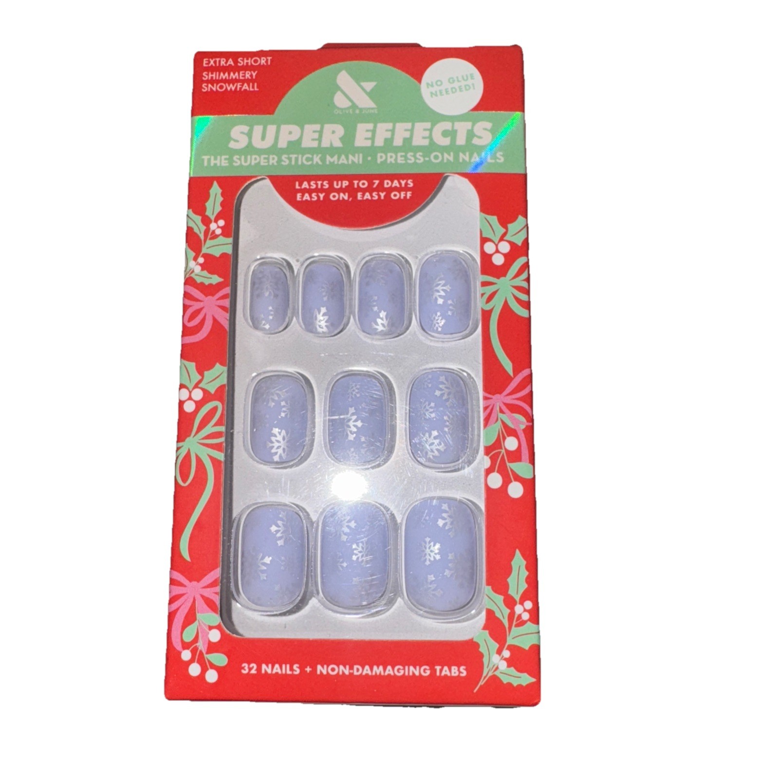 Super Effects Press On Nails 32 Nails & Tabs New