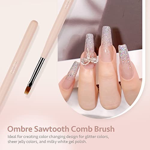 8 Piece Nail Art Brush Set for Detail Painting French Liner And Dotting Pens
