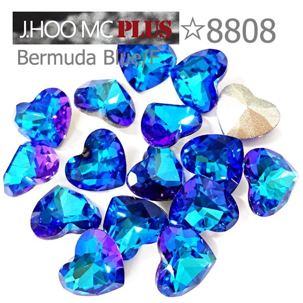 J.HOO Crystal 8808 Heart V-Cut Fancy Rhinestones 10x9mm Nail Art (6pcs)