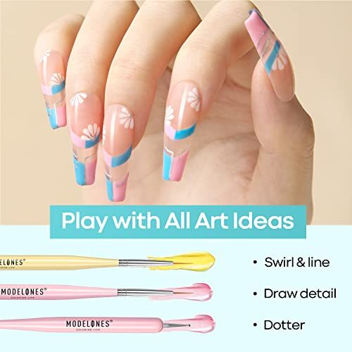 Nail Art Brush Set, Nail Art Tools with Nail Polish Brush, Nail Extension Gel