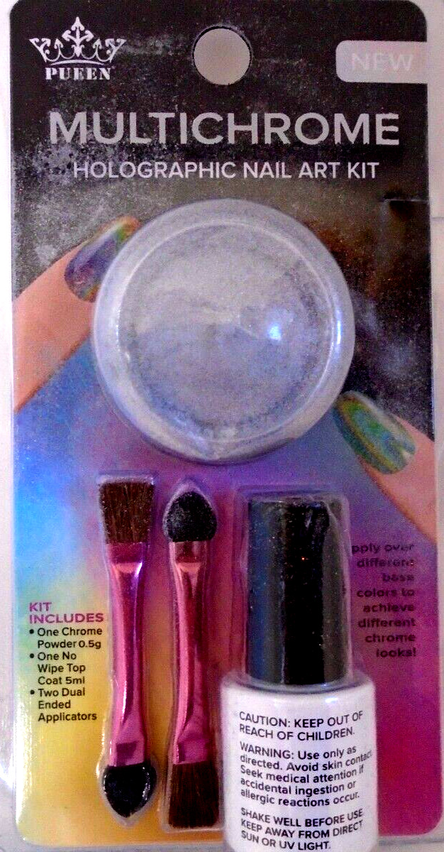 Multi Chrome Holographic Nail Art Kit