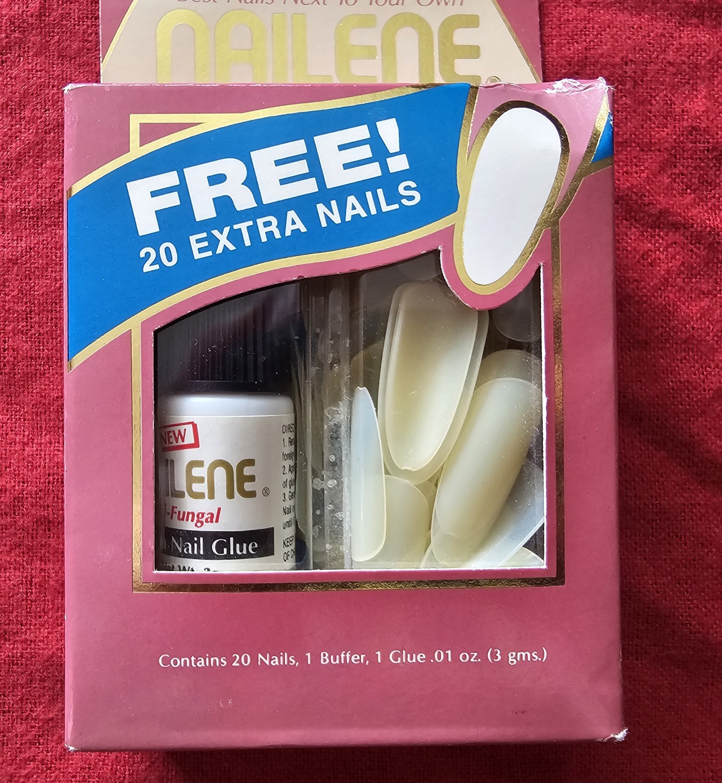 Vintage Nailene Sculptuready Active Oval Strong Thick Press On Nail Kit NOS