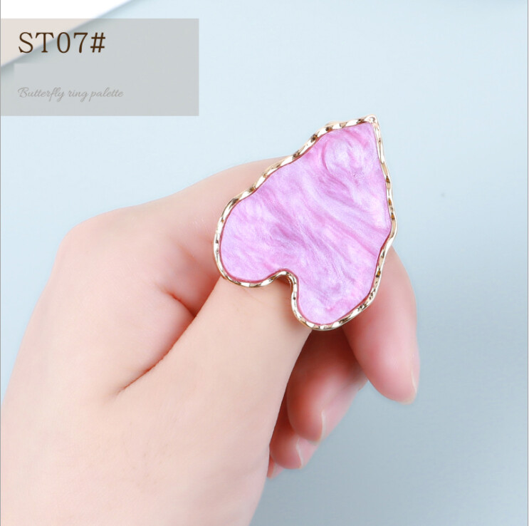 Resin Nail Art Ring Palette Manicure Tool Polish UV Gel Holder Display Tool DIY