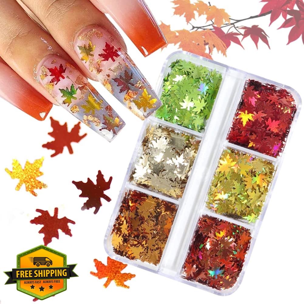 BSBTBZ Maple Leaf Nail Glitters 8
