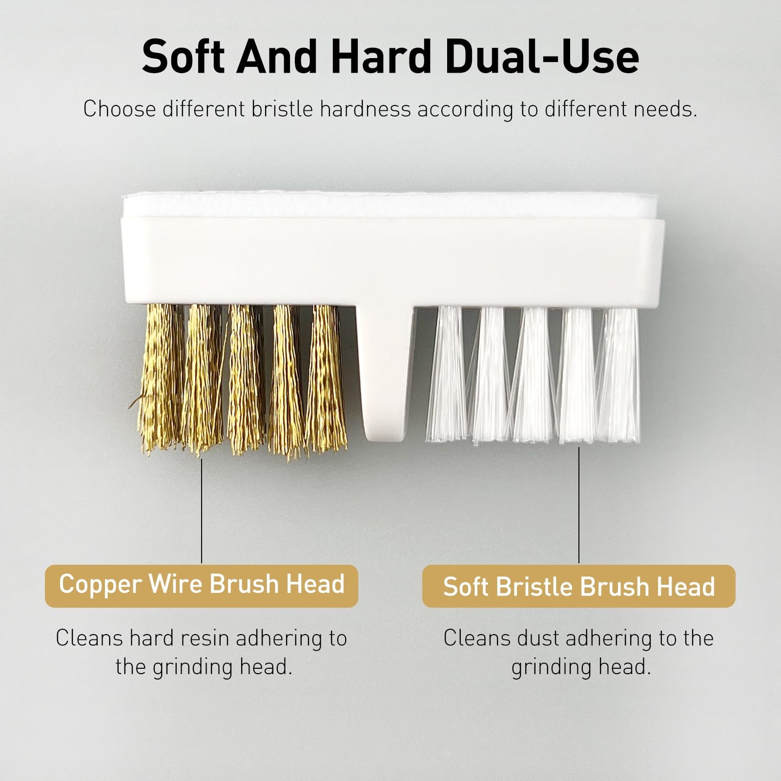 2PCS Brass Cleaning Brush Professional Nail Cleaner Small Wire Brushes Rotary
