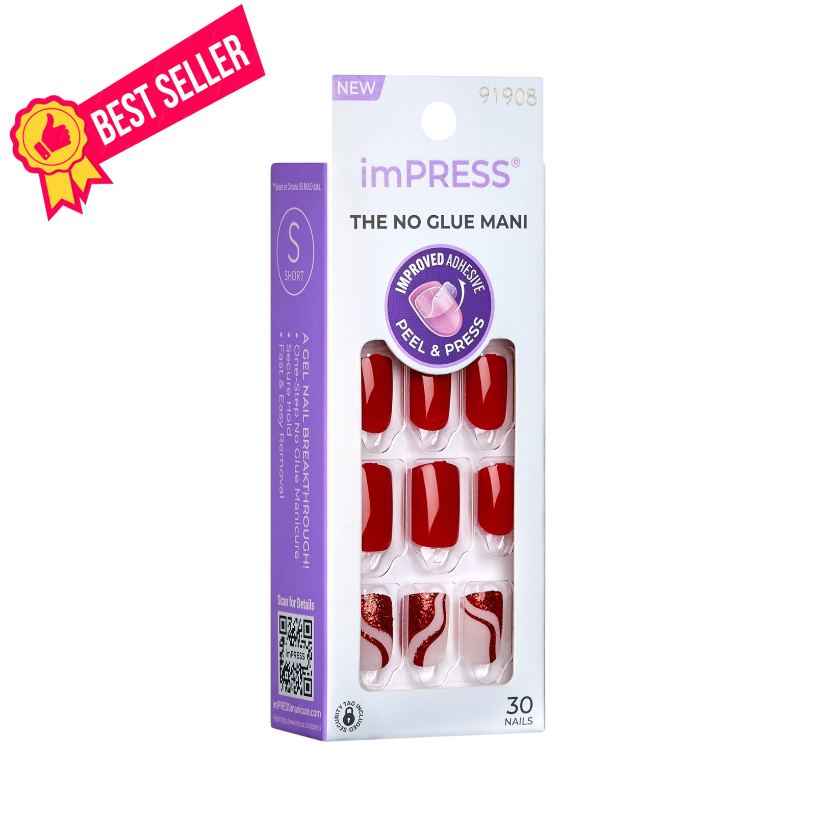 Kiss Impress Design Press On Nails, 33 Count (Pack of 1), Endlessly