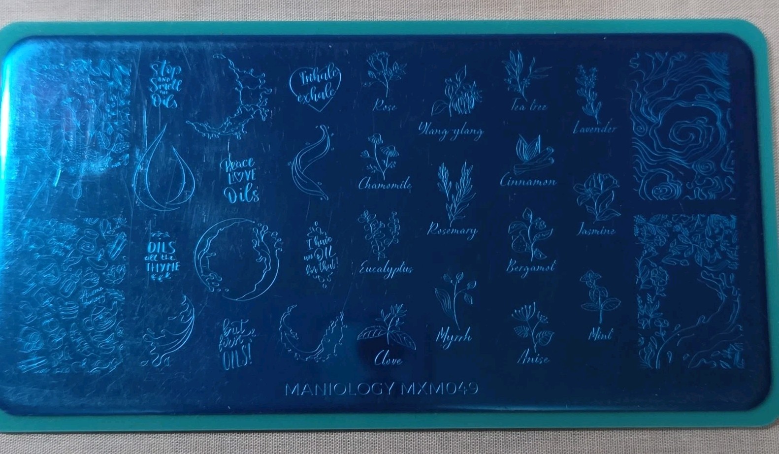 New Maniology Nail Art Stamping Plates Essential Oils Complete Set MXM049 MXM050