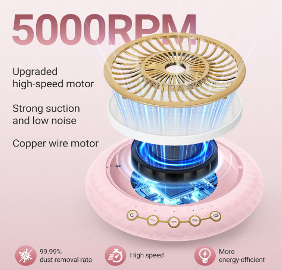 Colector de polvo 5000RPM silencioso con filtro reutilizable para uñas en casa