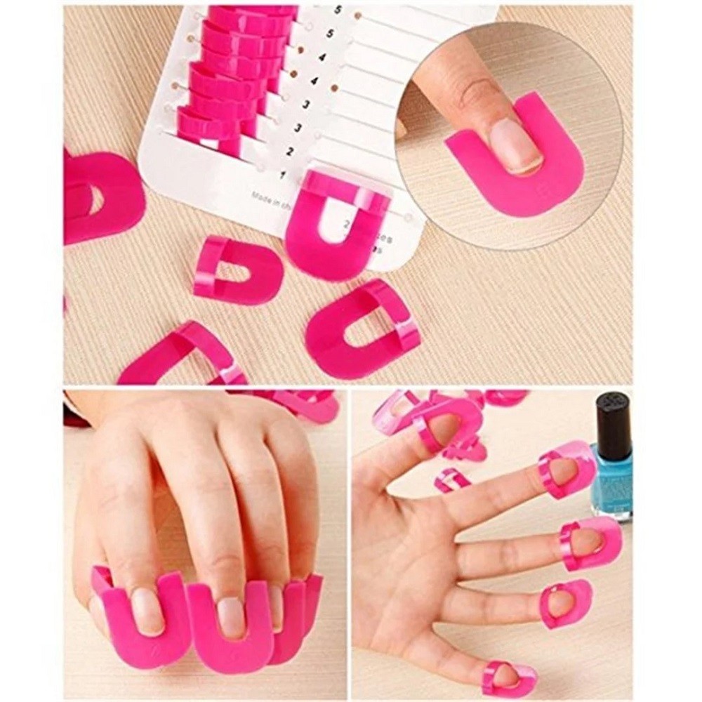 26pcs U-Shape Nail Polish Protectors Reusable Finger Cover Stencils for DIY LOT