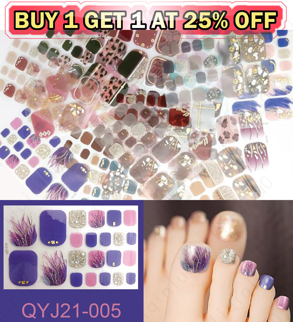 Fashion Toe Nail Stickers Decals Wraps Nail Art SelfStick Women Convenient